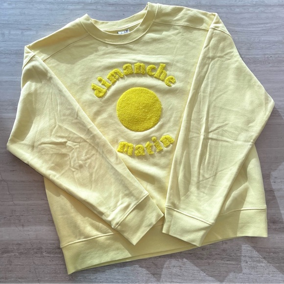 & other stories “Dimanche Matin” Cotton Pullover yellow - Picture 3 of 5
